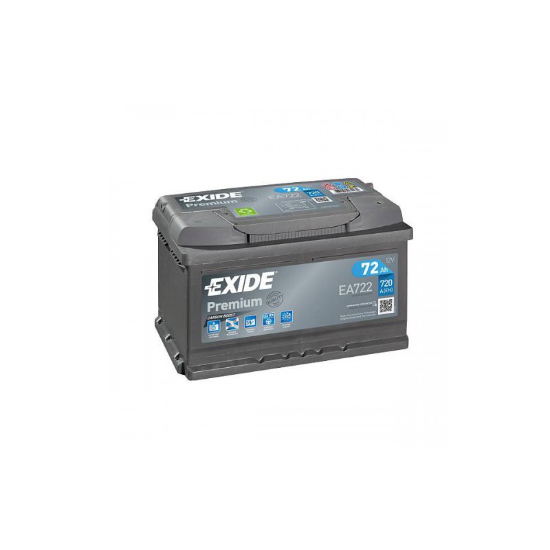 72Ah/EA722 (278x175x175) batterie EXIDE premium Type EXD/EA722