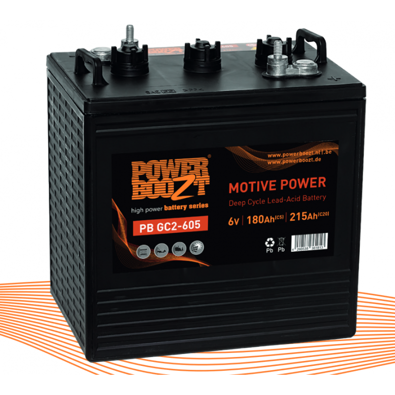 Type PB GC2-605 [ 6V 215Ah] (259x278x179) Batterie Powerboozt Golf car