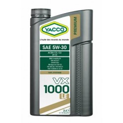 Huile Moteur 5W30 Yacco VX Premium 100% synthèse - VX 1000 LE 5W30
