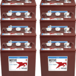 Batterie Trojan T105 6V 225Ah Lot de 8 Batteries