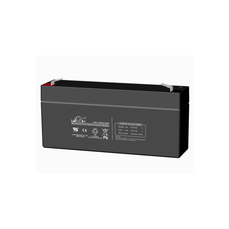 LEOCH LP6-3.2 6V 3,2Ah layout 1 term T1 (134*34*66) 0,67kg