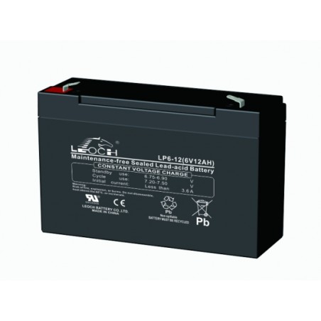 LEOCH LP6-12 6V 12Ah layout 1 term T1 (151*50*98) 1,8kg