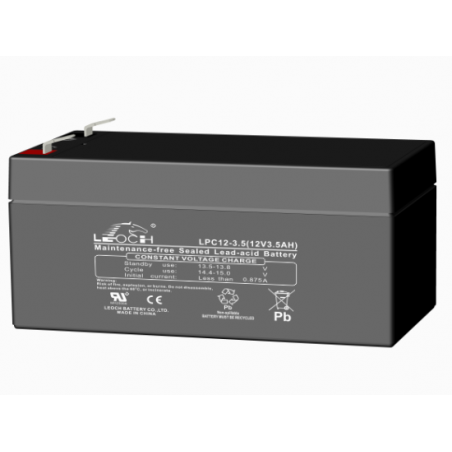 LEOCH LPC12-3.5 12V 3,5Ah layout 1 term T1 (134*67*66) 1,19kg