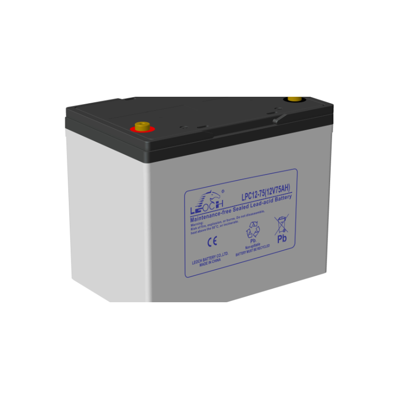 LEOCH LPC12-75 12V 75Ah layout 1 Term T6 M6 (258*168*214) 22.3kg