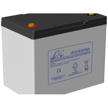 LEOCH LPC12-75 12V 75Ah layout 1 Term T6 M6 (258*168*214) 22.3kg