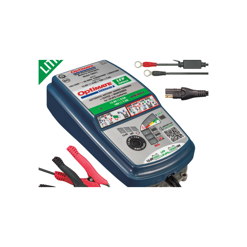 OPTIMATE OPT.LFP Lithium LFP Select charger (12.8V 9A / 16V 7A)