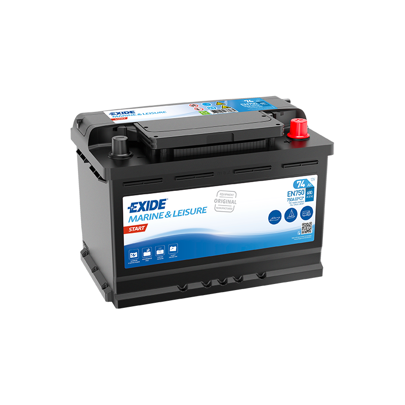 Batterie EXIDE MARINE START EN750 12V 74AH 278x175x190