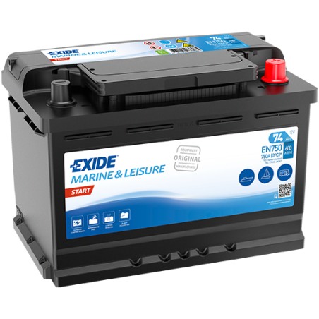 Batterie EXIDE MARINE START EN750 12V 74AH 278x175x190
