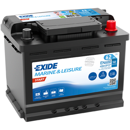 Batterie BATTERIE EXIDE MARINE START 12V 62Ah 242x175x190
