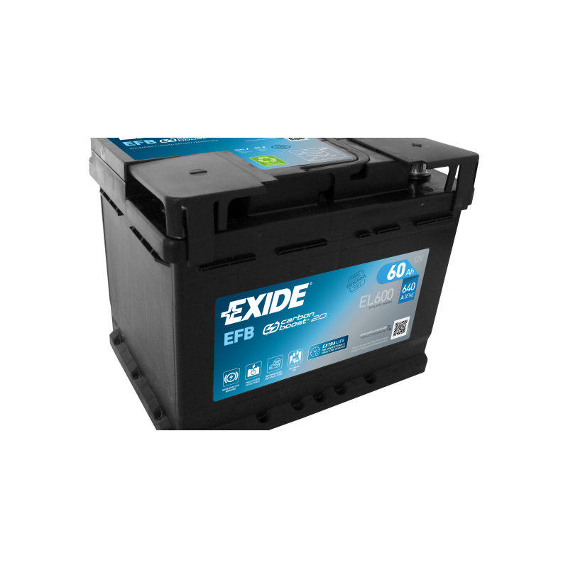 EXIDE EL600 (TL600) EFB 12V 60Ah 640A +R B13 242*175*190mm 17kg