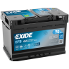 EXIDE EL700 (TL700) EFB 12V 70Ah 760A +R B13 278*175*190mm 19,3kg