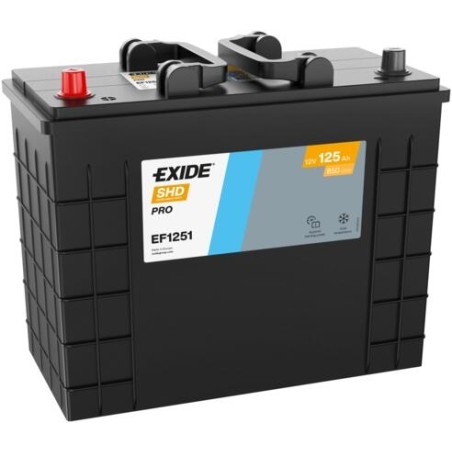 EXIDE EF1251 (TF1251) SLI 12V 125Ah 850A +L B0 349*175*285mm 31kg