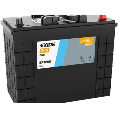 EXIDE EF1250 (TF1250) SLI 12V 125Ah 850A +R B0 349*175*285mm 31kg