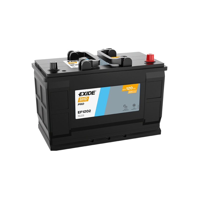 EXIDE EF1202 (TF1202) SLI 12V 120Ah 870A +R B1 349*175*235mm 27,5kg