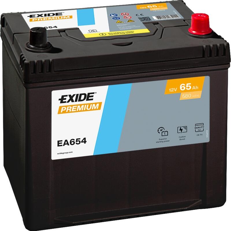 Batterie Exide Prenium 65Ah 230x173x22 Type EXD/EA654