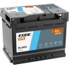 EXIDE EL600 (TL600) EFB 12V 60Ah 640A +R B13 242*175*190mm 17kg