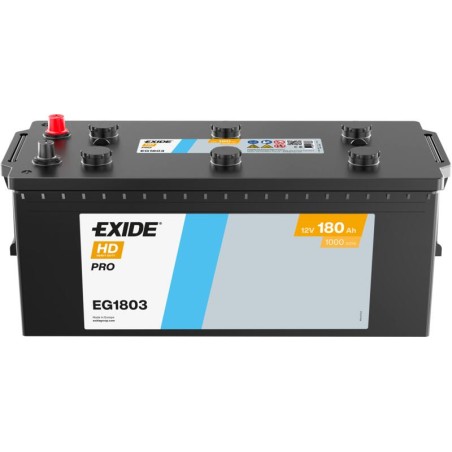 EXIDE EG1803 (TG1803) SLI 12V 180Ah 1000A +L B0 513*223*223mm 42,8kg