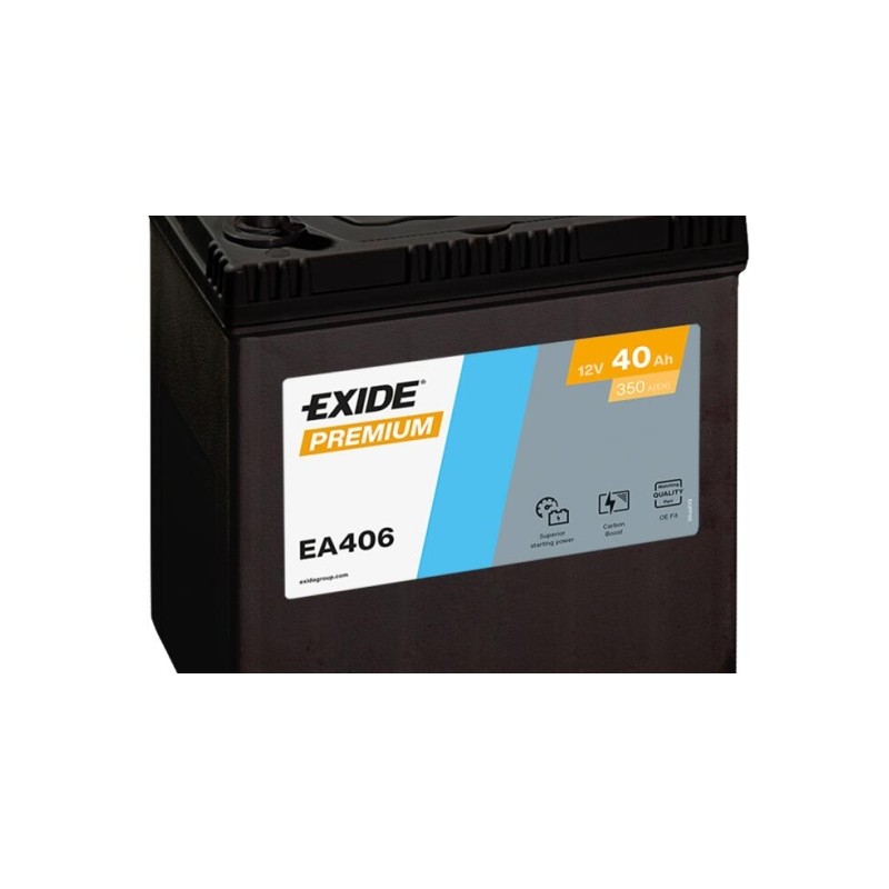 EXIDE EA406 (TA406) SLI 12V 40Ah 350A +R B1 187*127*220mm 9,3kg