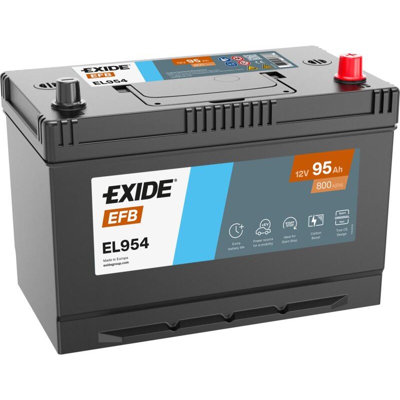 EXIDE EL954 (TL954) EFB 12V 95Ah 800A +R Korean B1 306*173*222mm 21,8kg