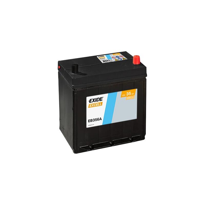 EXIDE EB356A (TB356A) SLI 12V 35Ah 240A +R Korean B1 Long 187*127*220mm 8,9kg