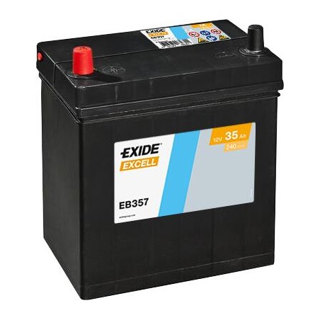 EXIDE EB357 (TB357) SLI 12V 35Ah 240A +L B0 187*127*220mm 8,9kg