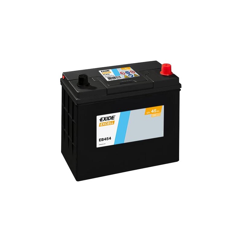 EXIDE EB454 (TB454) SLI 12V 45Ah 330A +R B0 237*127*227mm 11,4kg