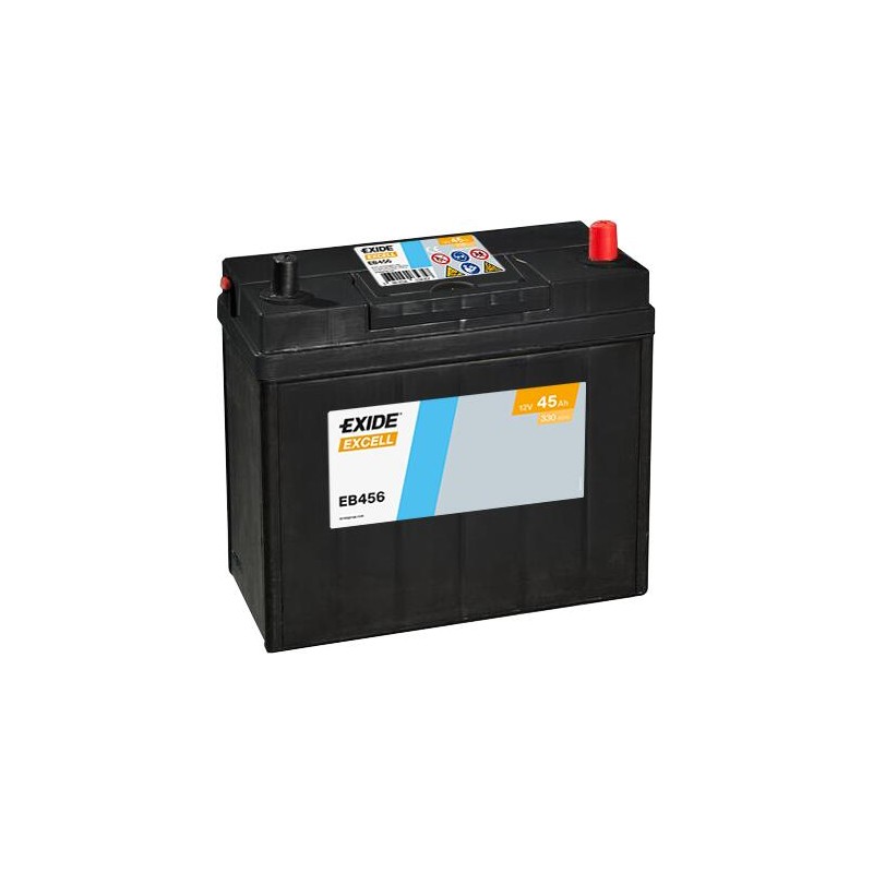 EXIDE EB456 (TB456) SLI 12V 45Ah 330A +R B0 237*127*227mm 11,4kg