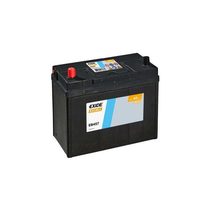 EXIDE EB457 (TB457) SLI 12V 45Ah 330A +L B0 237*127*227mm 11,4kg