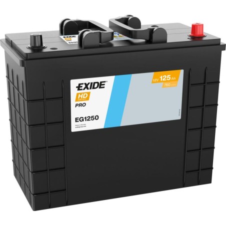 Batterie EXIDE START PRO - HEAVY PROFESSIONAL POWER EG1250 12V 125Ah 290x175x349