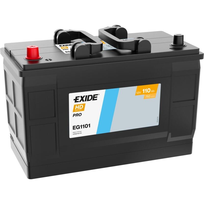 EXIDE EG1101 (TG1101) SLI 12V 110Ah 750A +L B0 349*175*235mm 25,4kg