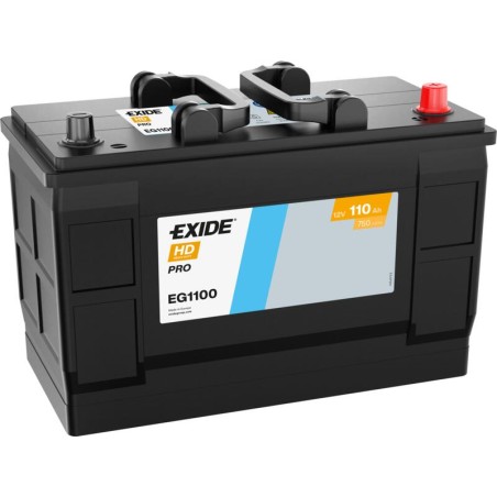 EXIDE EG1100 (TG1100) SLI 12V 110Ah 750A +R B0 349*175*235mm 25,4kg