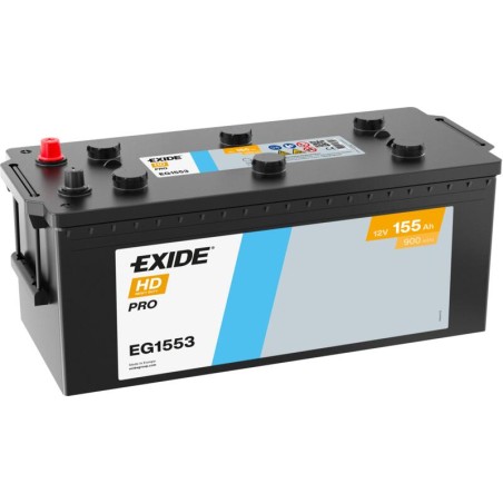 EXIDE EG1553 (TG1553) SLI 12V 155Ah 900A +L B0 513*223*223mm 40,2kg