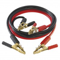 CABLES DEMARRAGE 500A - 2x3m - Ø25mm² - Pinces Pro Laiton Pur