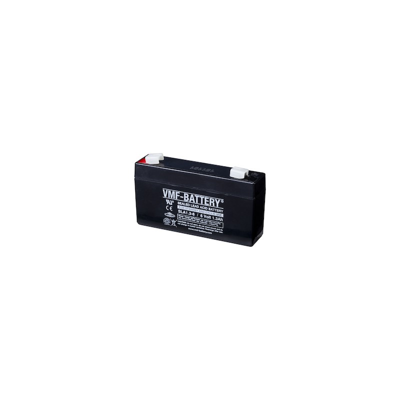 AGM 6V 1.3Ah (C20) 1.02Ah (C5) Batterie VRLA-AGM DAS-SERIES 97x24x58 Type DAS6-1.3