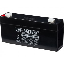 Batterie VRLA-AGM DAS-SERIES 6V 3.2Ah (C20) 2.7Ah (C5) Type DAS6-3.2