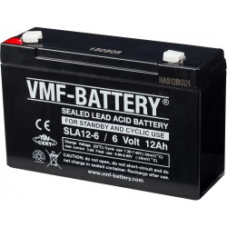 AGM 6V 12Ah (C20) 10.2Ah (C5) 151x50x100 Batterie VRLA-AGM DAS-SERIES Type DAS6-12