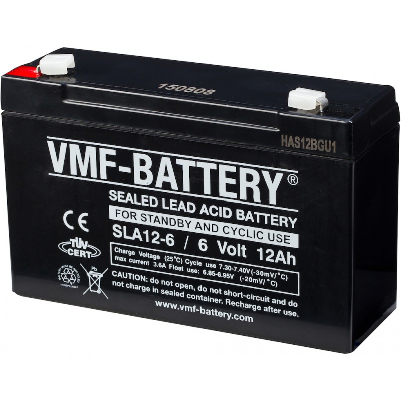 Batterie VRLA-AGM DAS-SERIES 6V 10Ah (C20) 8.5Ah (C5) 151x50x100 Type DAS6-10