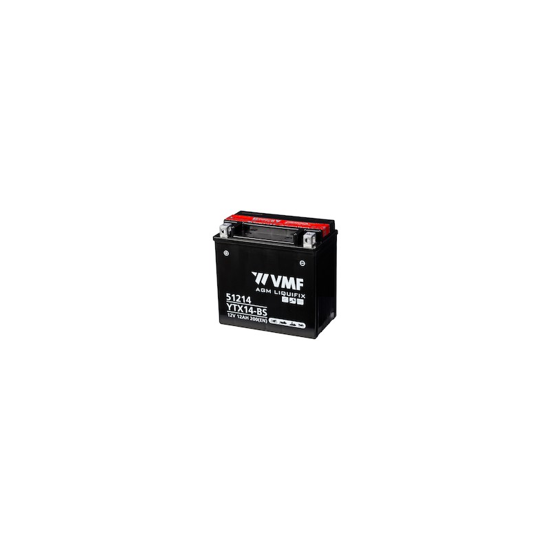 YTX14-BS 12V 12Ah 151x87x146 Batterie Moto Xtreme PowerSport  Type YTX14-BS  51214