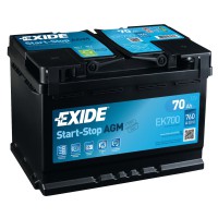 EK 700 Exide 70AH 760A EN START-STOP AGM Batterie de démarrage 12V 70AH 760A EN S:0 P:1 B13 L02