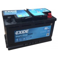 EK 800 Exide 80AH 800A/EN START-STOP AGM Batterie de démarrage 12V 80Ah 800A EN S:0 P:1 B13 L02
