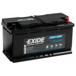 Batterie EXIDE DUAL AGM EP800 (800WH) 12V 95AH 353x175x190