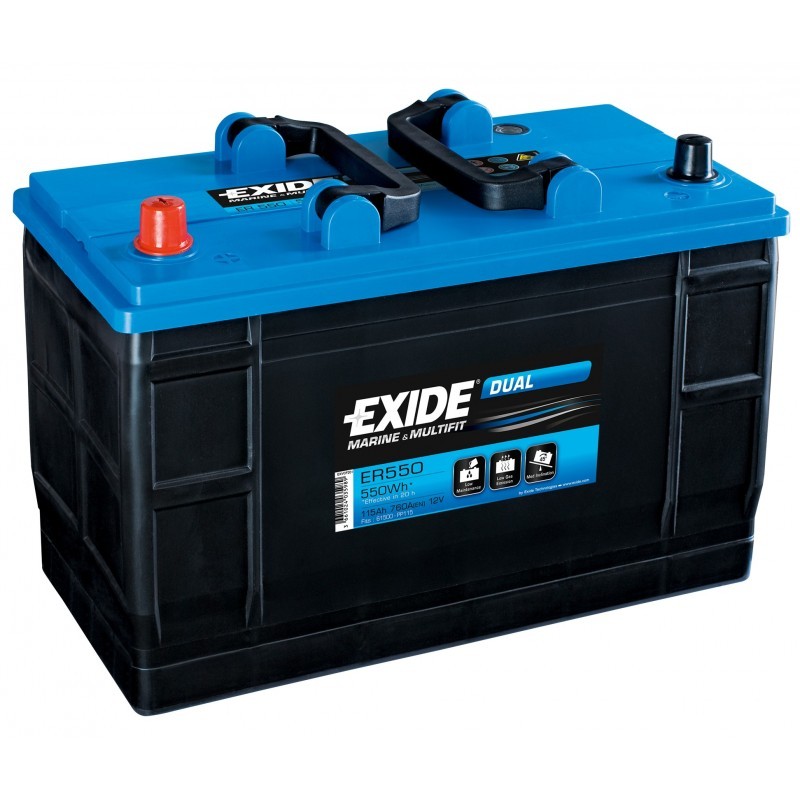 Batterie EXYDE DUAL ER550 (550WH) 12V 115Ah 349x175x235