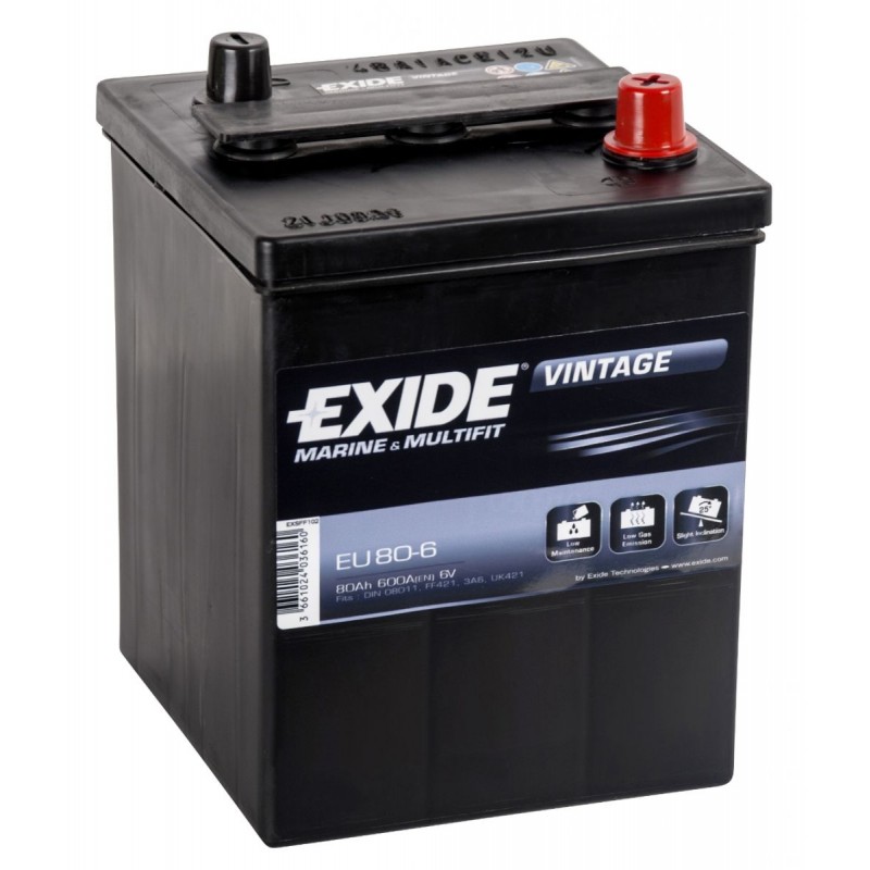 Batterie EXIDE VINTAGE EU80-6 6V 80AH 15,8x16,5x22