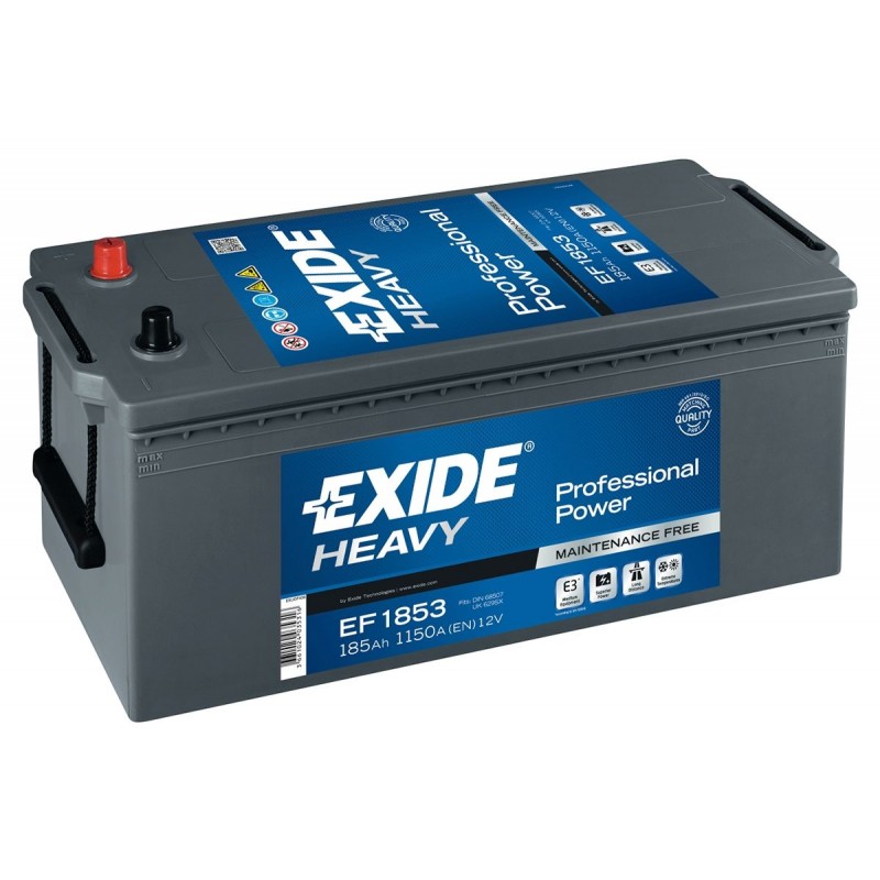 Batterie EXIDE PROFESSIONAL POWER EF1853 12V 185Ah 223x223.6x513
