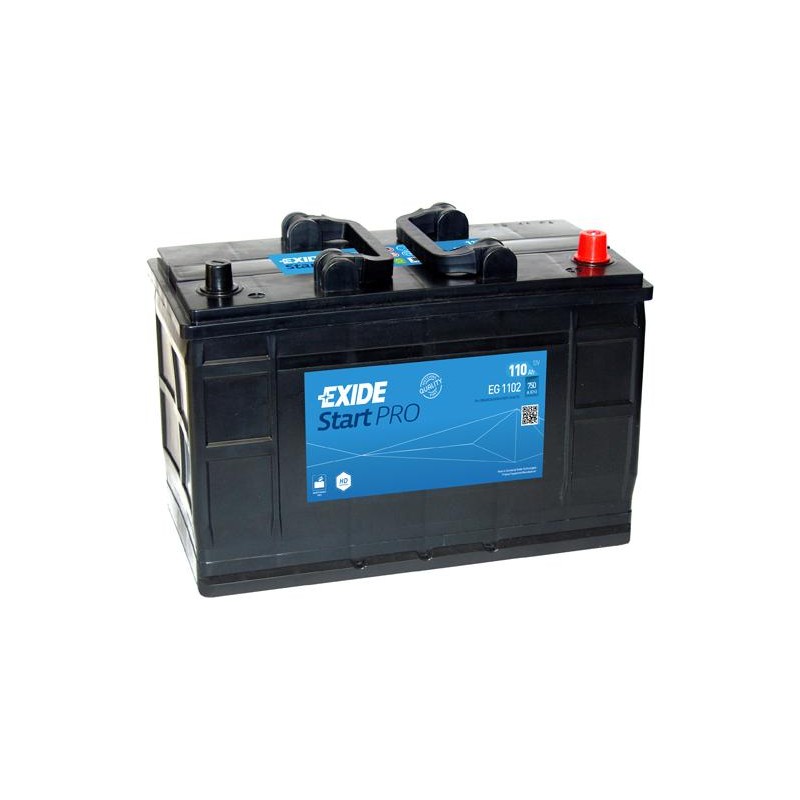 Batterie EXIDE START PRO - HEAVY PROFESSIONAL POWER EG1102 12V 110Ah 235x175x349