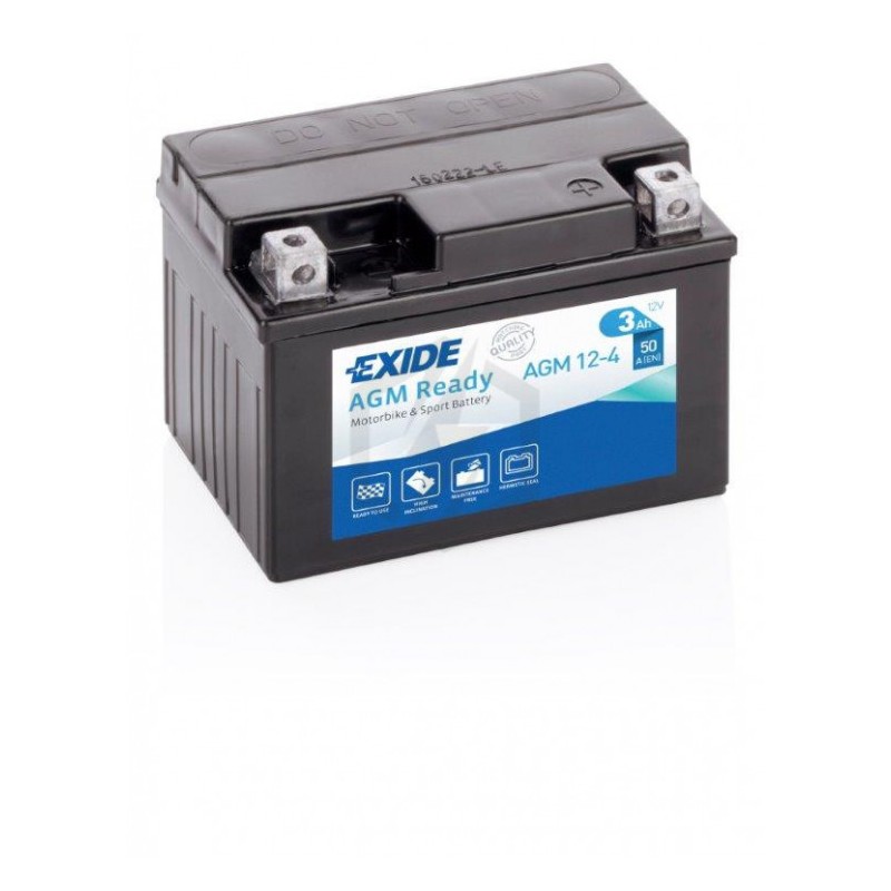 Batterie EXIDE READY AGM MOTO SLA12-4 12V 3Ah 85x70x115