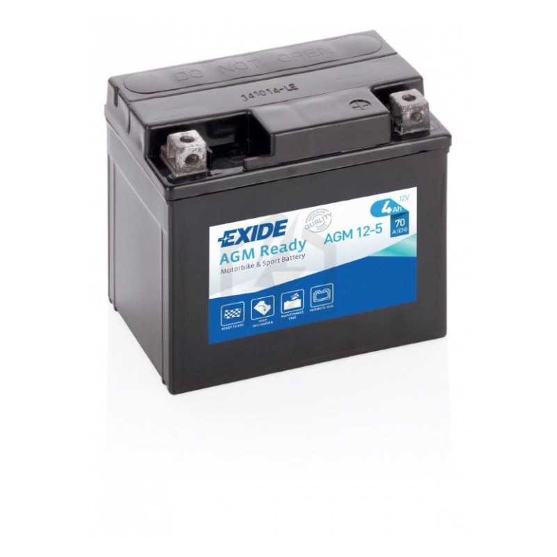 Batterie  EXIDE READY AGM MOTO SLA12-5 12V 4Ah 105x70x115