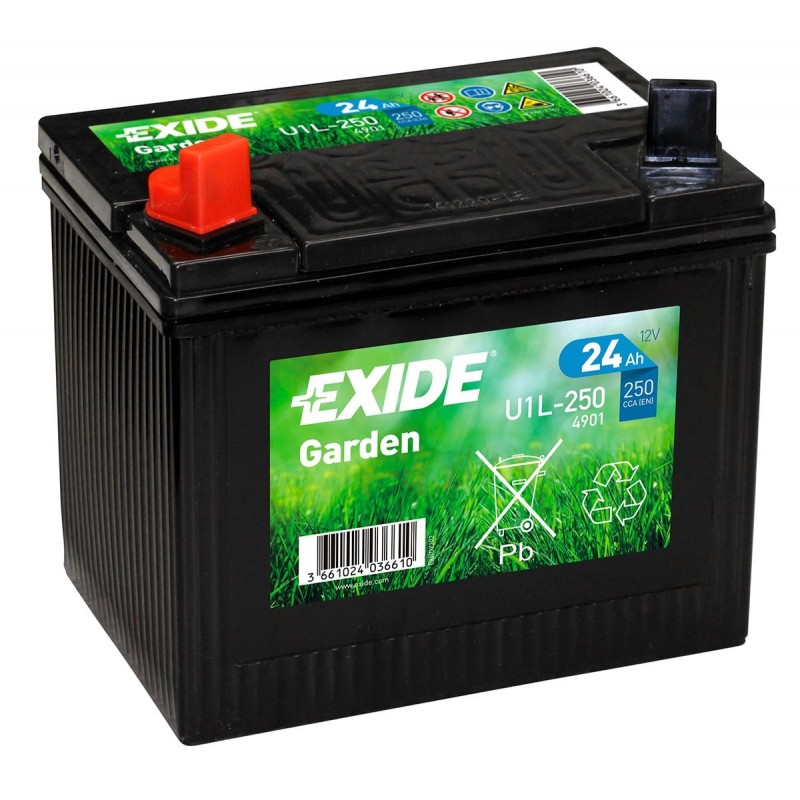 Batterie EXIDE GARDEN U1-250 12V 24Ah 197x132x186
