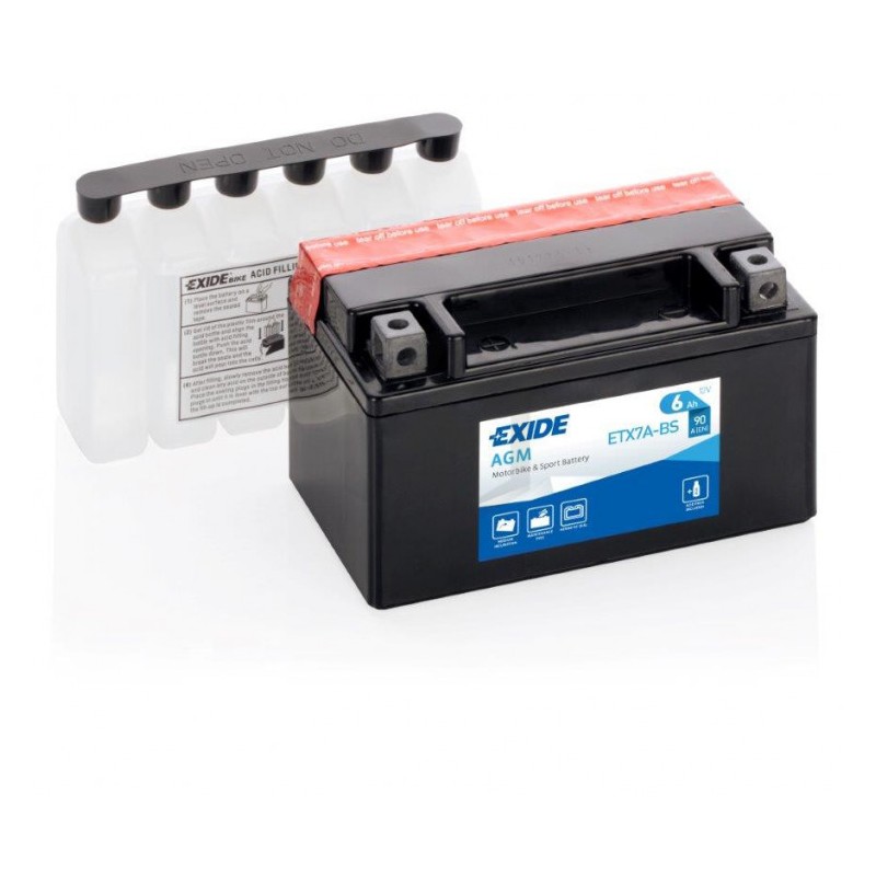 Batterie EXIDE MOTO AGM YTX7A-BS 12V 6AH 90A 150x90x95