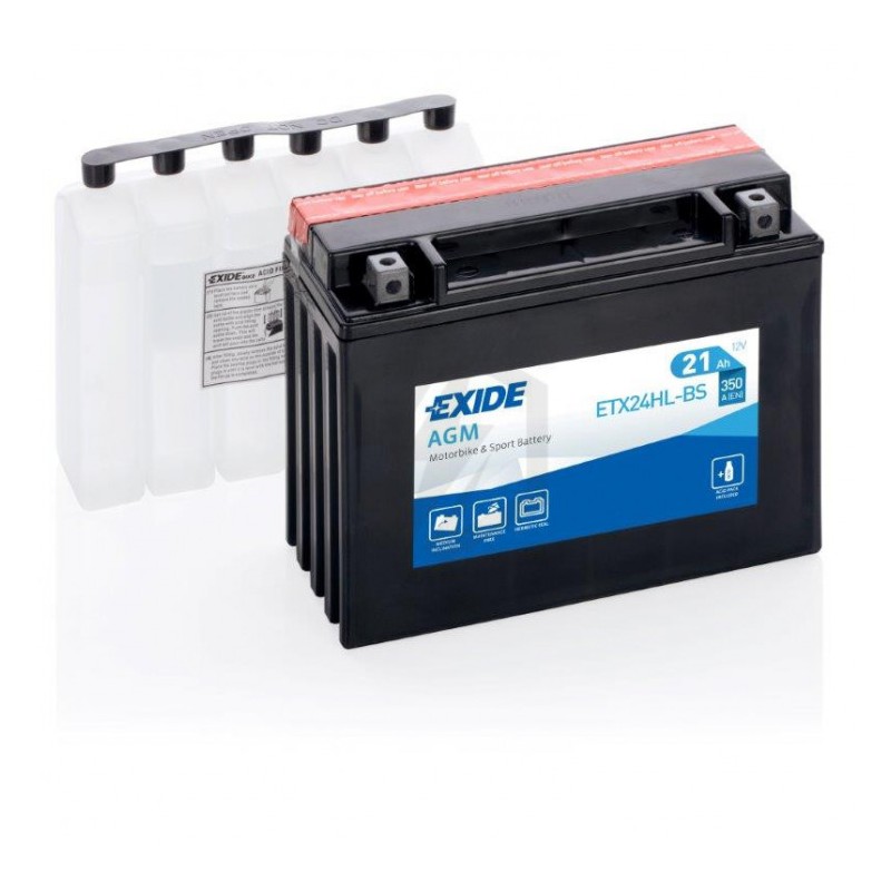Batterie EXIDE MOTO AGM YTX24HL-BS 12V 21AH 350A 205x90x165